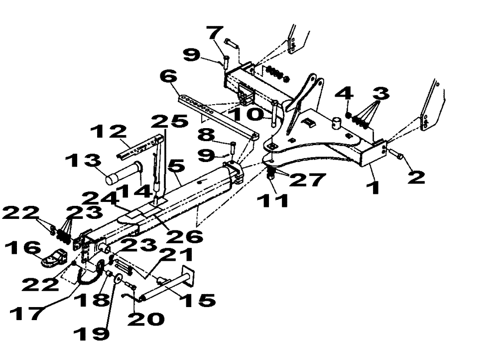 Схема запчастей Case IH RMX790 - (39.100.02) - PULL FRAME PARTS (09) - CHASSIS/ATTACHMENTS