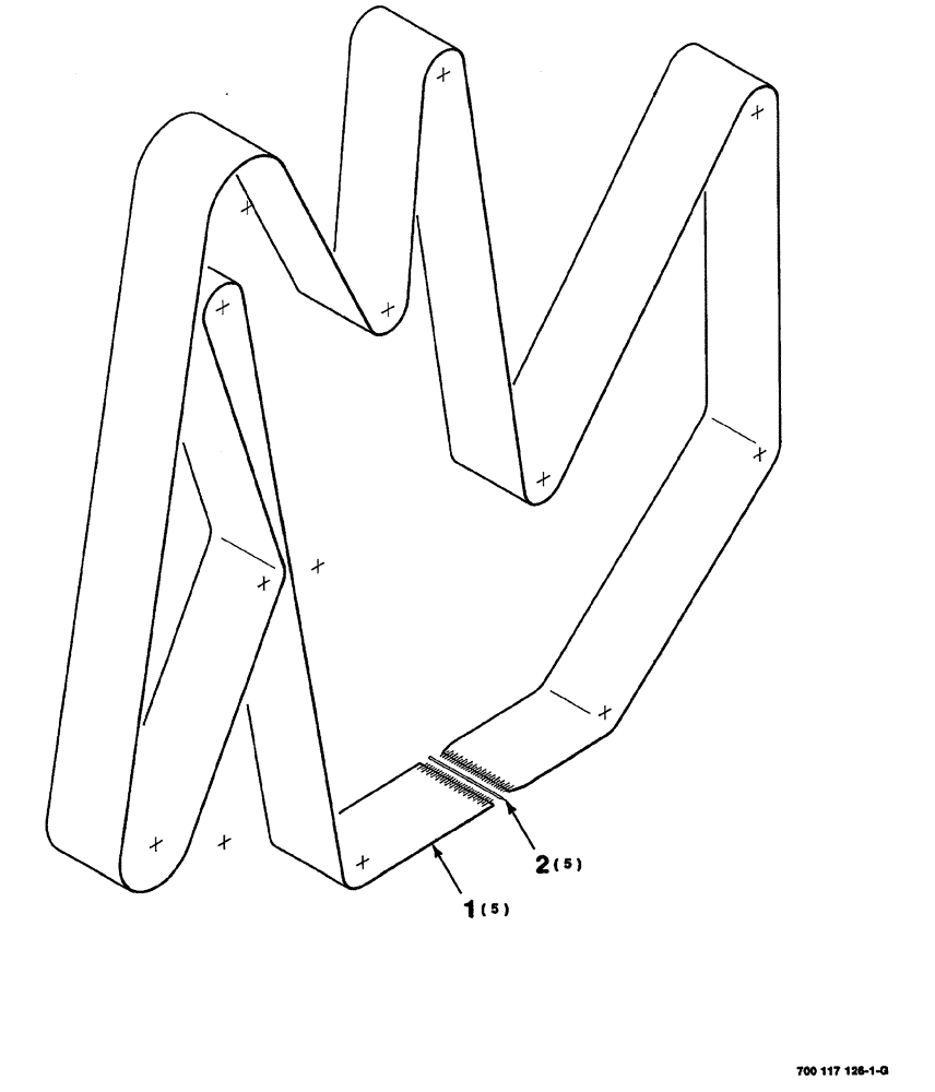 Схема запчастей Case IH 8420 - (06-18) - FORMING BELTS (14) - BALE CHAMBER