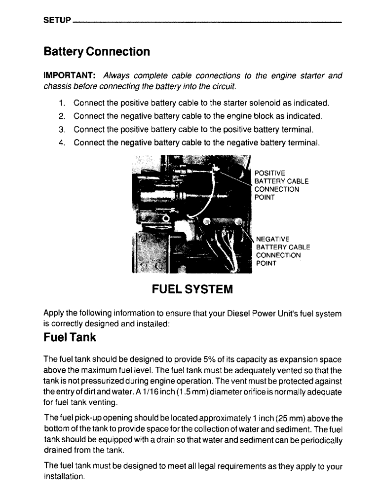 Схема запчастей Case IH 4390T - (050) - SETUP, BATTERY CONNECTION, FUEL TANK 