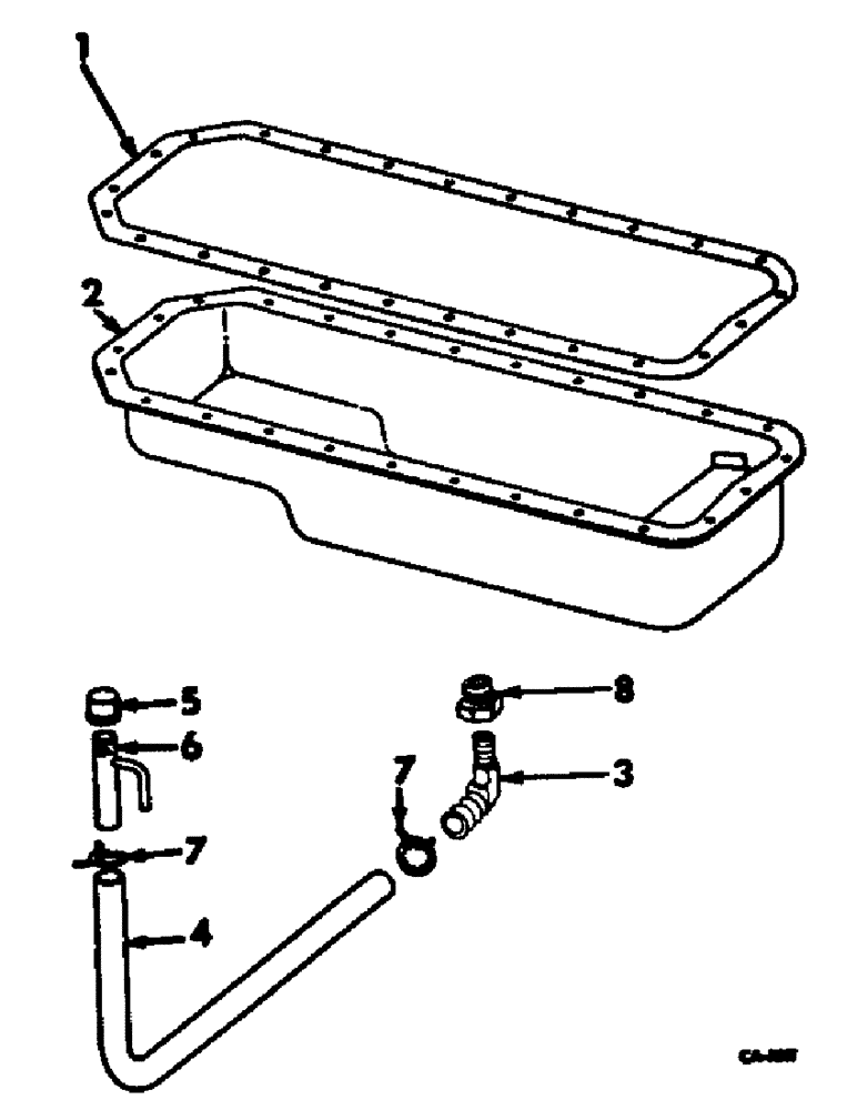 Схема запчастей Case IH V-345 - (B-10) - OIL PAN AND GASKET 