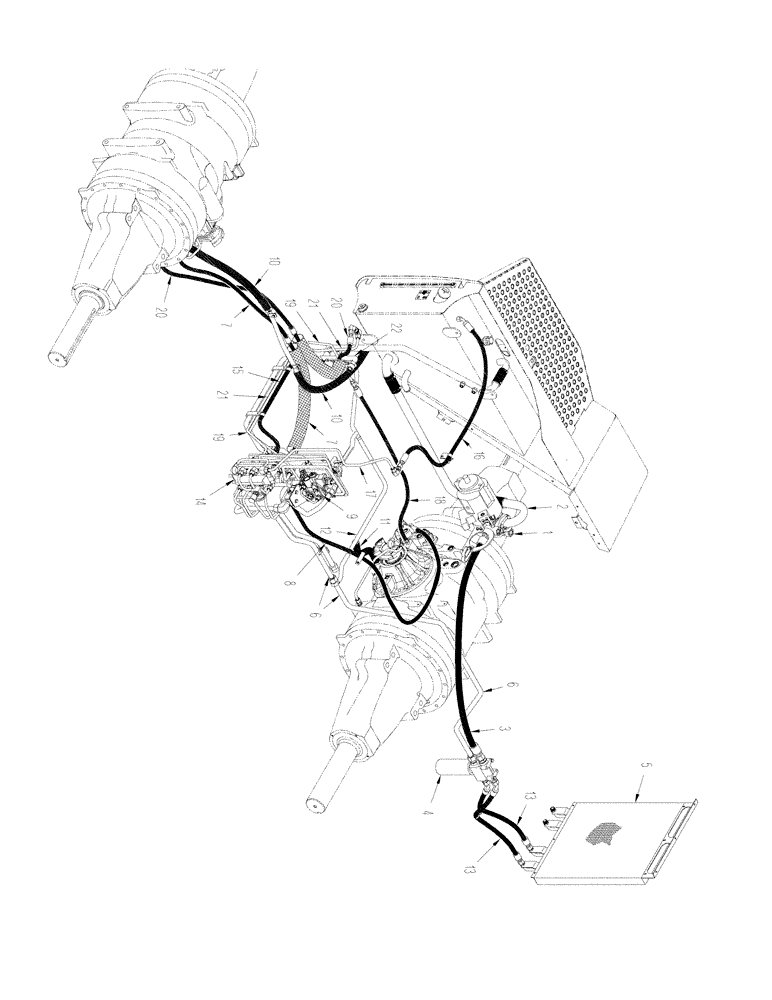Схема запчастей Case IH STX425 - (01-06[02]) - PICTORIAL INDEX - AXLE LUBRICATION CIRCUIT, 500 SERIES AXLE, WHEEL TRACTOR (00) - PICTORIAL INDEX