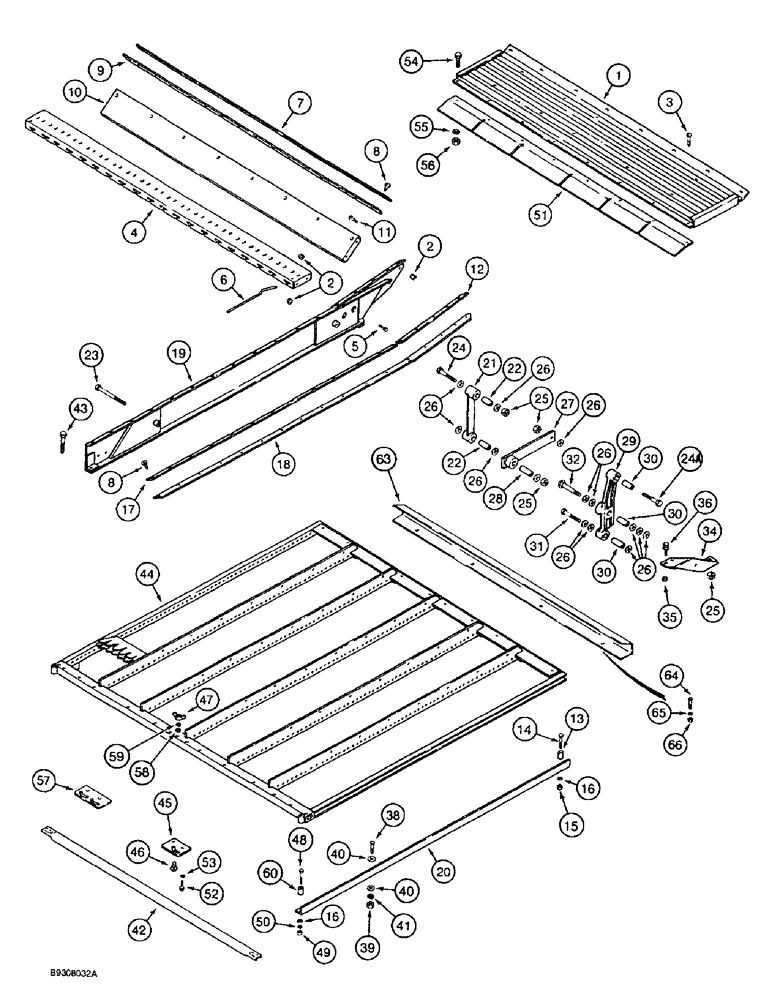 Схема запчастей Case IH 1666 - (9B-44) - CHAFFER SIEVE (14) - ROTOR, CONCANVES & SIEVE