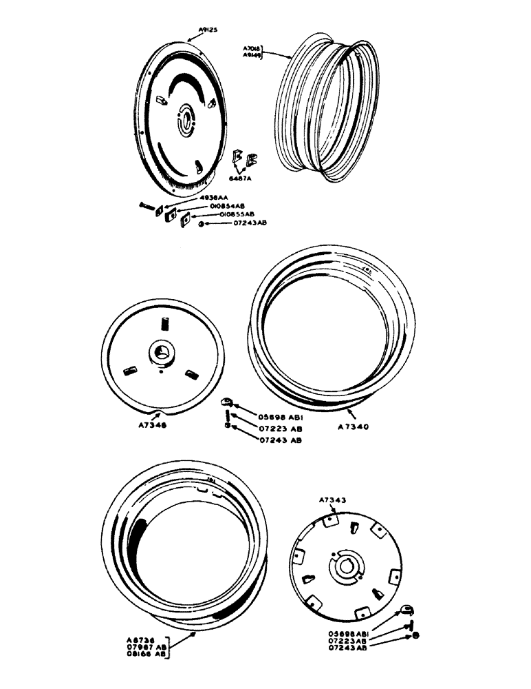 Схема запчастей Case IH 700 - (136) - PNEUMATIC REAR WHEELS, FOR STANDARD 4-WHEEL AND ORCHARD TRACTORS (06) - POWER TRAIN