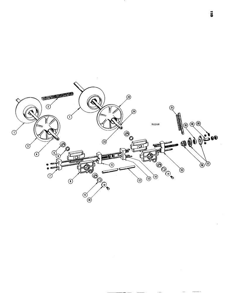 Схема запчастей Case IH 1010 - (118) - VARIABLE SPEED CYLINDER DRIVE, SERIAL NUMBER 8262501 AND AFTER (66) - THRESHING