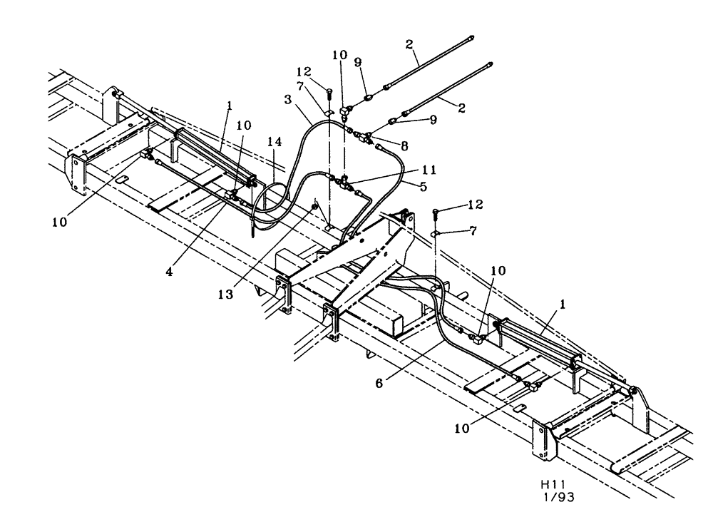 Схема запчастей Case IH NPX5300 - (35.100.01) - NPX5300 HYDRAULICS 22-1/2 THROUGH 32-1/2 UNITS (35) - HYDRAULIC SYSTEMS