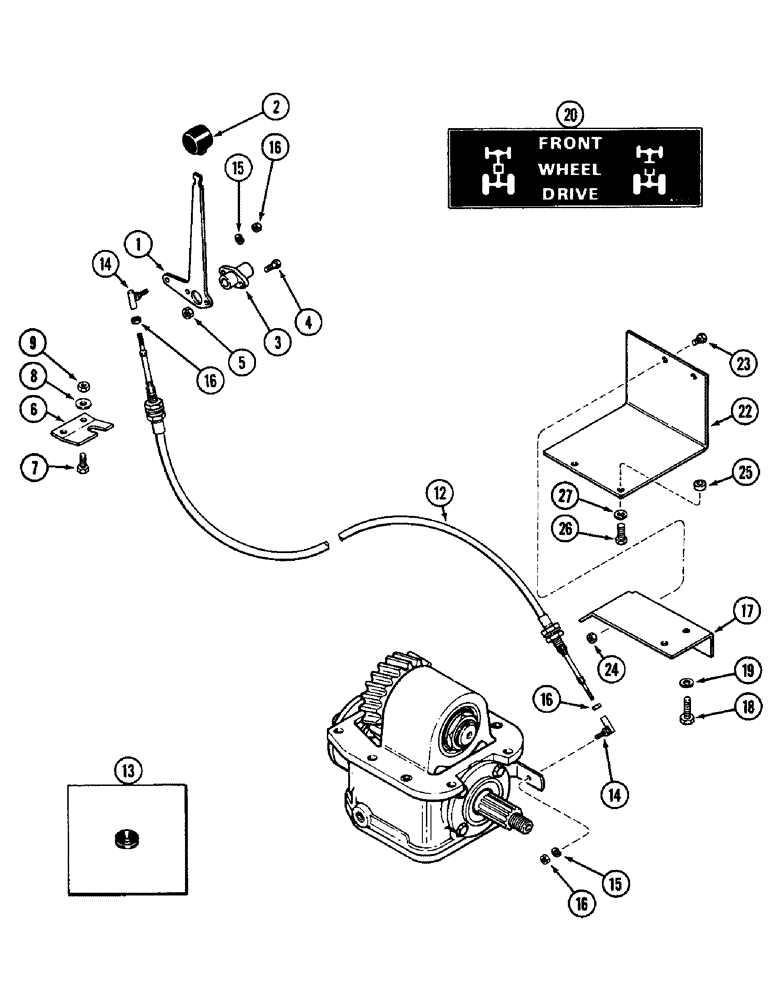 Схема запчастей Case IH 2090 - (6-262) - ENGAGING CONTROL, MFD TRACTORS (06) - POWER TRAIN