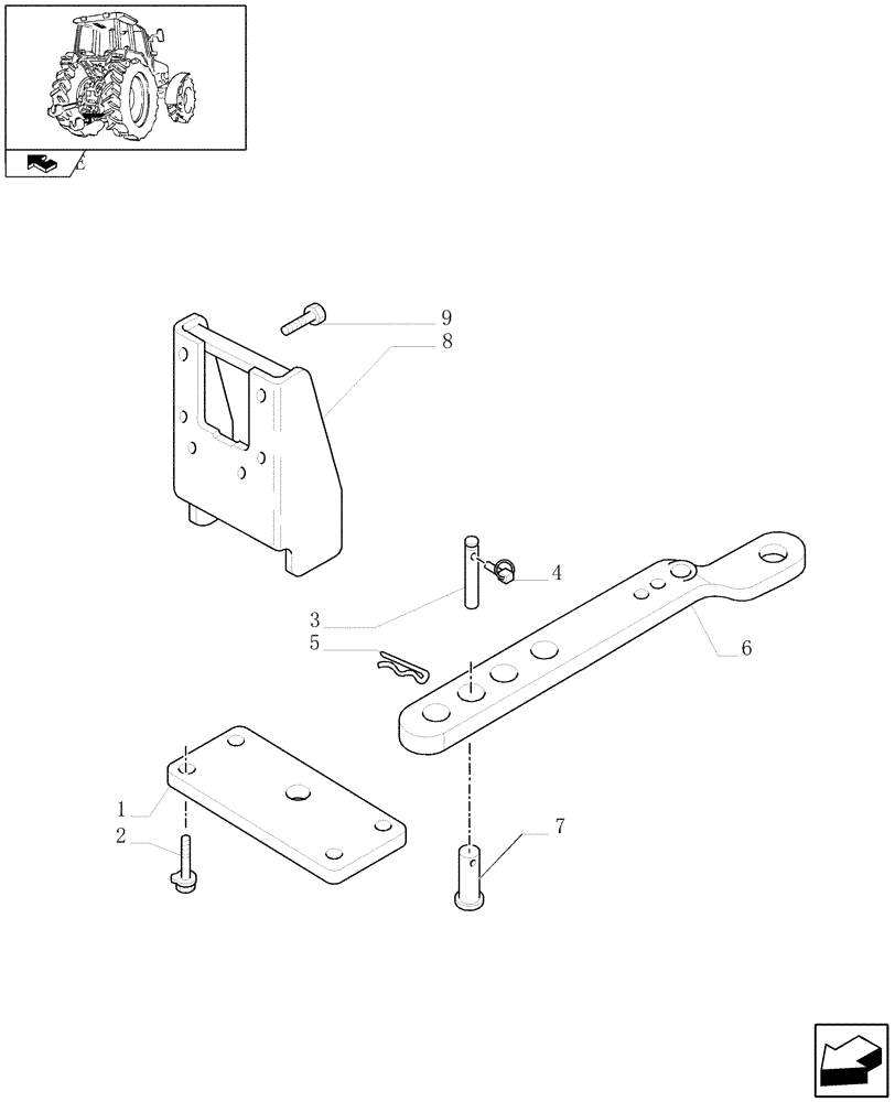 Схема запчастей Case IH PUMA 140 - (1.89.0/02) - INDIPENDENT SWINGING DRAWBAR LESS CLEVIS - NA (VAR.330934) (09) - IMPLEMENT LIFT