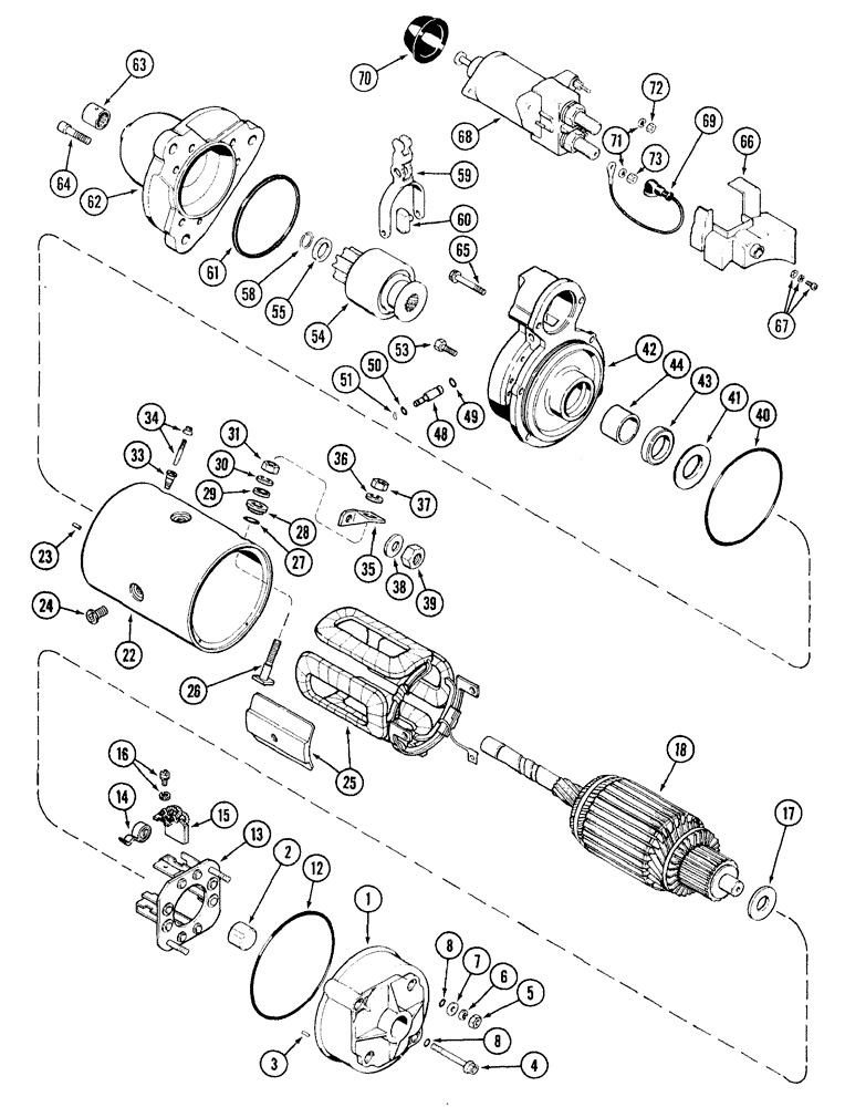 Схема запчастей Case IH 7220 - (4-030) - STARTER ASSEMBLY (04) - ELECTRICAL SYSTEMS