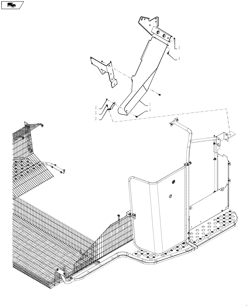 Схема запчастей Case IH 9230 - (90.118.22[02]) - SHIELD ASSY, LOWER (90) - PLATFORM, CAB, BODYWORK AND DECALS