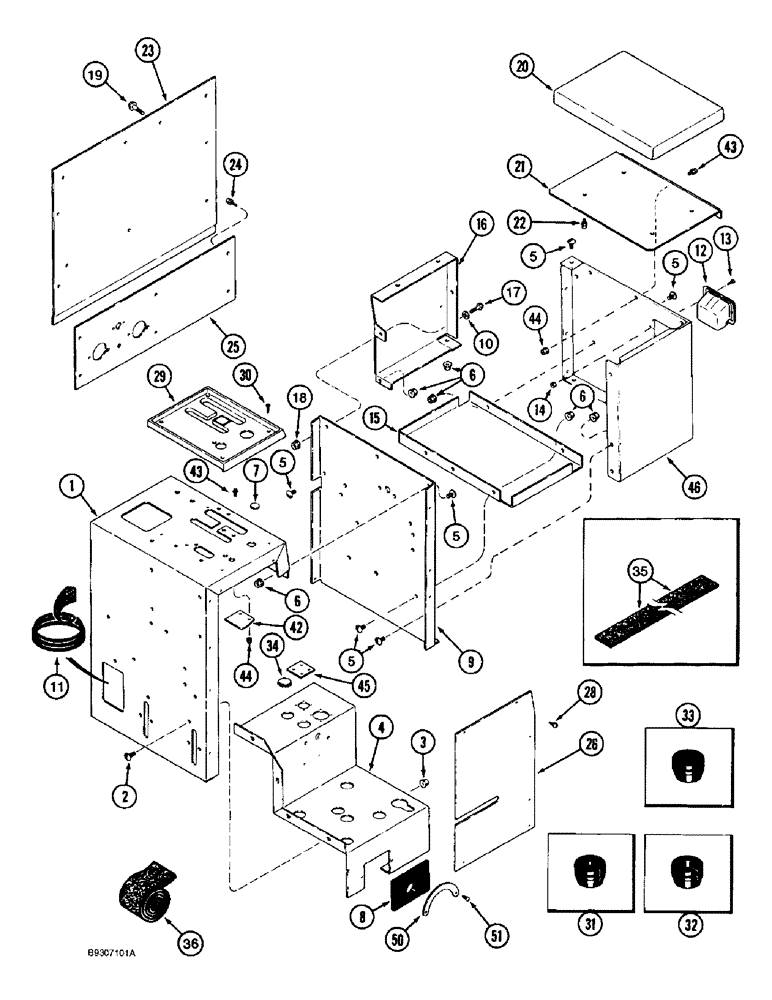 Схема запчастей Case IH 1688 - (9G-20) - CAB, LEFT HAND CONSOLE (10) - CAB & AIR CONDITIONING