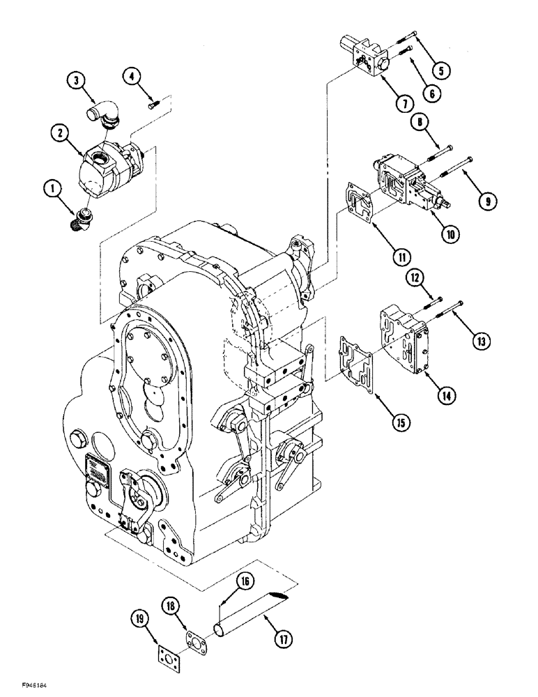 Схема запчастей Case IH 9370 - (6-038) - 12 SPEED SYNCHROSHIFT TRANSMISSION ASSEMBLY, VALVE AND LUBRICATION MOUNTING (06) - POWER TRAIN