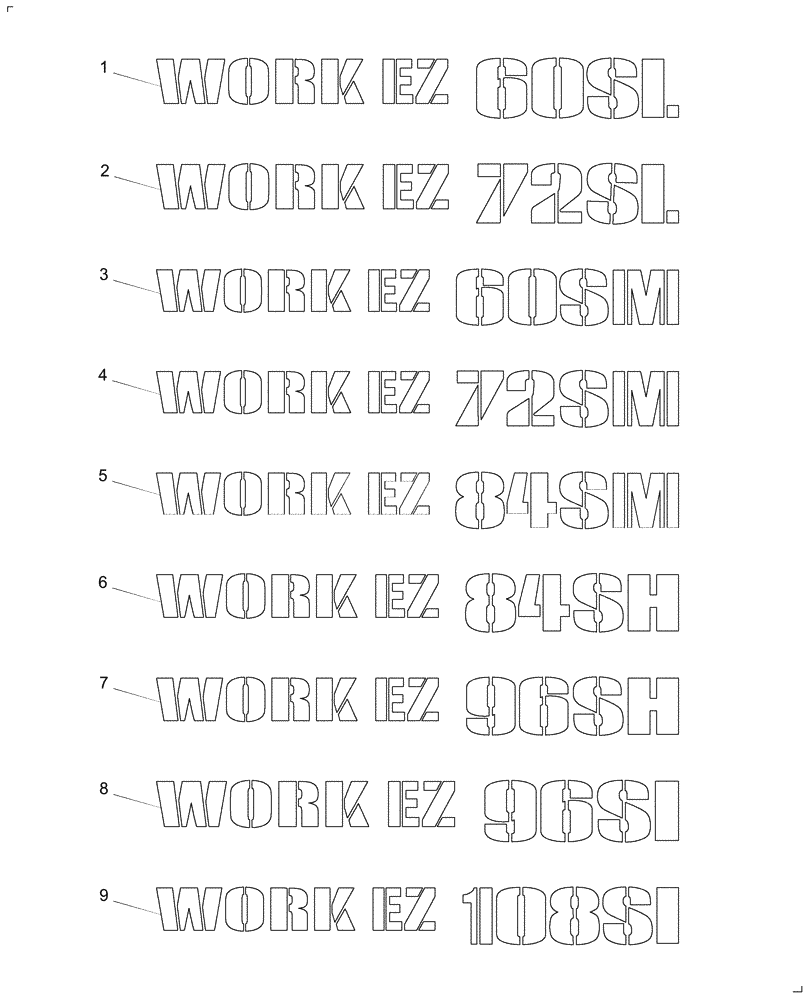 Схема запчастей Case IH WORK EZ 72SL - (005) - IDENTIFICATION DECALS 