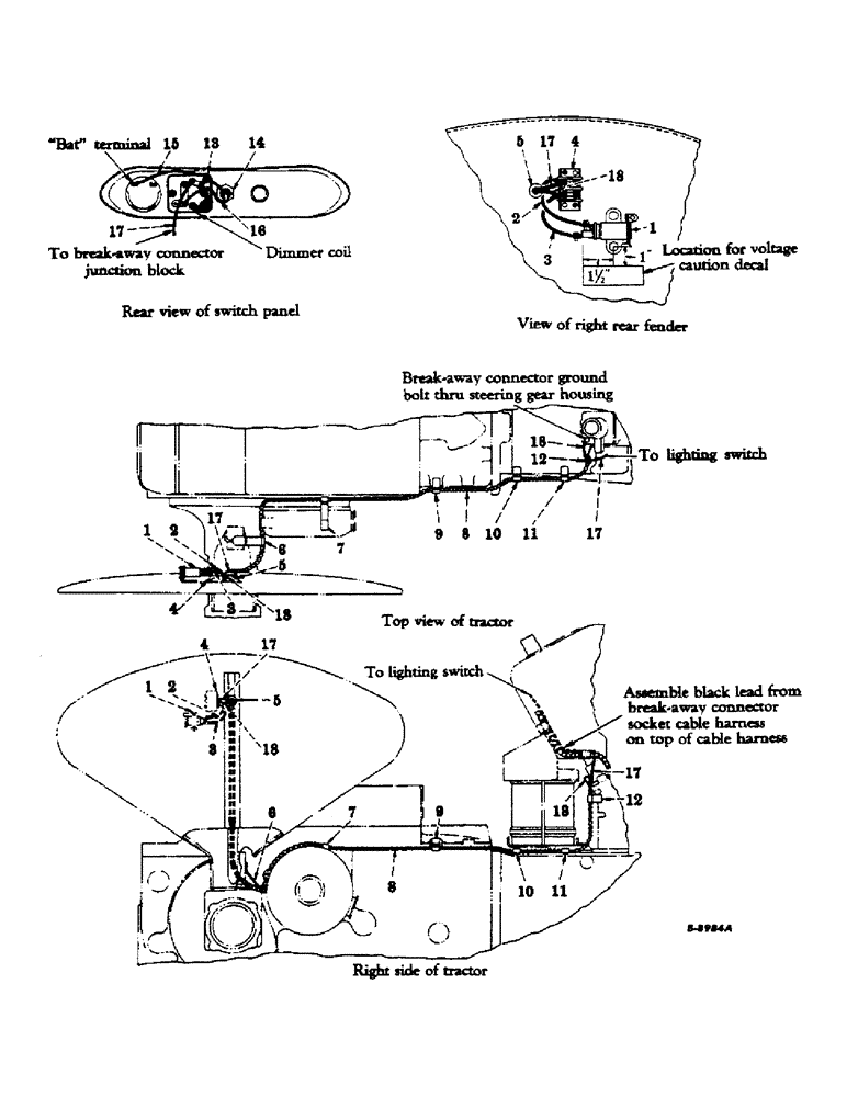 Схема запчастей Case IH 300 - (142) - ELECTRICAL SYSTEM, CARBURETED ENGINE, ELECTRICAL BREAK-AWAY CONNECTOR SOCKET, SPECIAL (06) - ELECTRICAL SYSTEMS