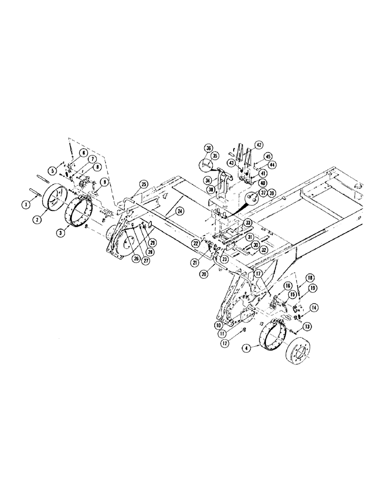 Схема запчастей Case IH 1075 - (056) - WHEEL BRAKES (33) - BRAKES & CONTROLS