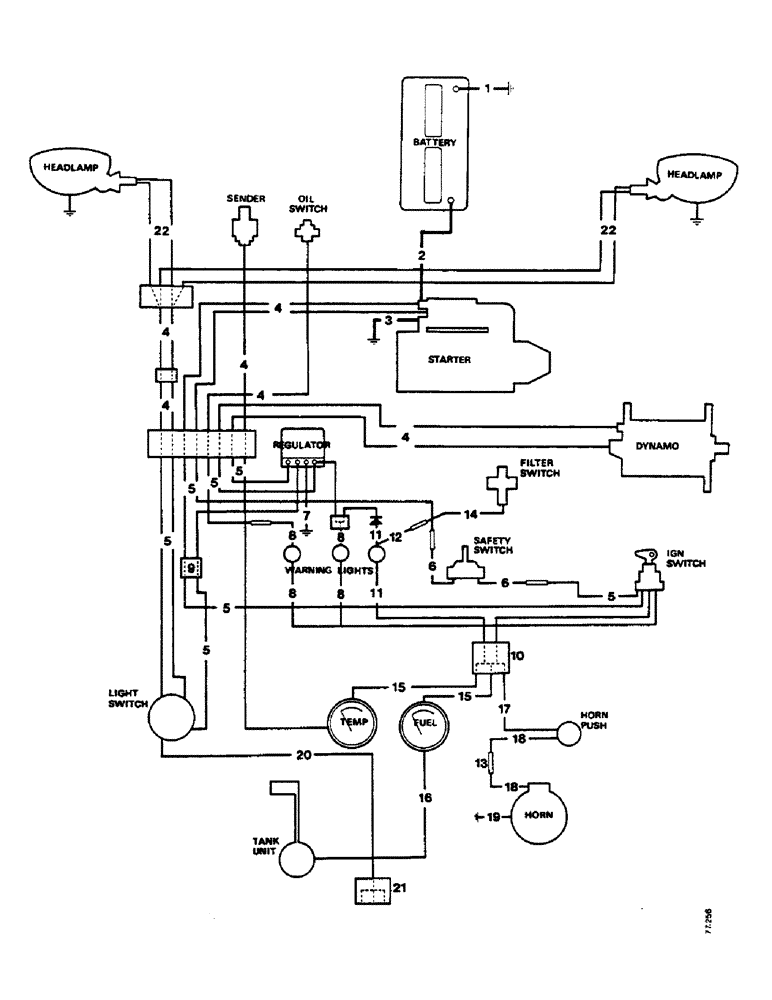 Схема запчастей Case IH 995 - (M26) - ELECTRICAL EQUIPMENT, ELECTRICAL WIRING, STARTING AND HEADLAMPS 990 995 AND 996 TRACTORS, UP TO A (06) - ELECTRICAL SYSTEMS