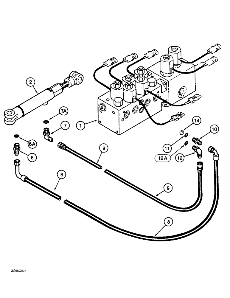 Схема запчастей Case IH 2022 - (8-40) - FAN CLUTCH CYLINDER SYSTEM (07) - HYDRAULICS