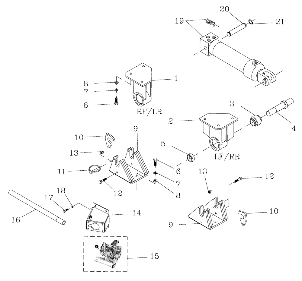 Схема запчастей Case IH 7700 - (A11[19]) - CABIN TILT AND MOUNTS Mainframe & Functioning Components