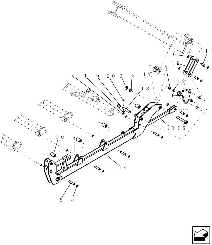 Схема запчастей Case IH 400 - (39.100.06) - WING BEAM (39) - FRAMES AND BALLASTING