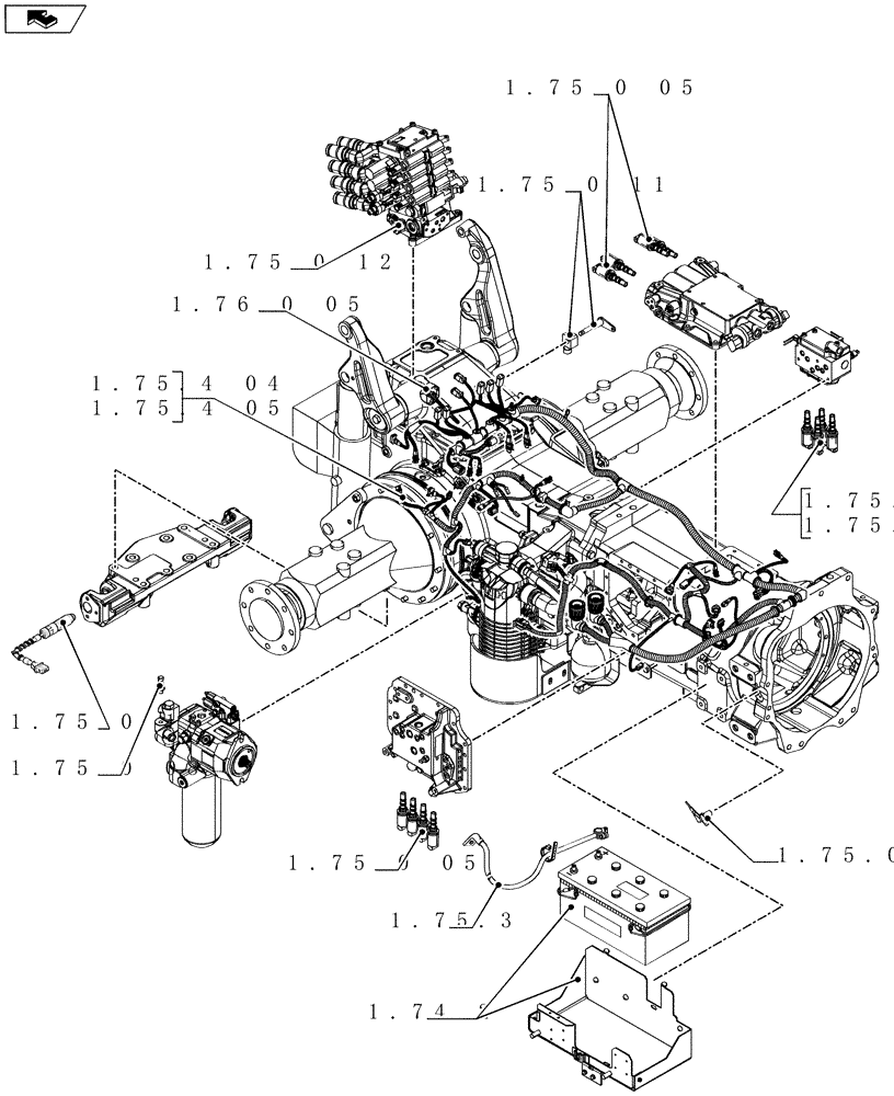 Схема запчастей Case IH MAXXUM 130 - (SEC. 06[02]) - ELECTRICAL SYSTEM (00) - GENERAL