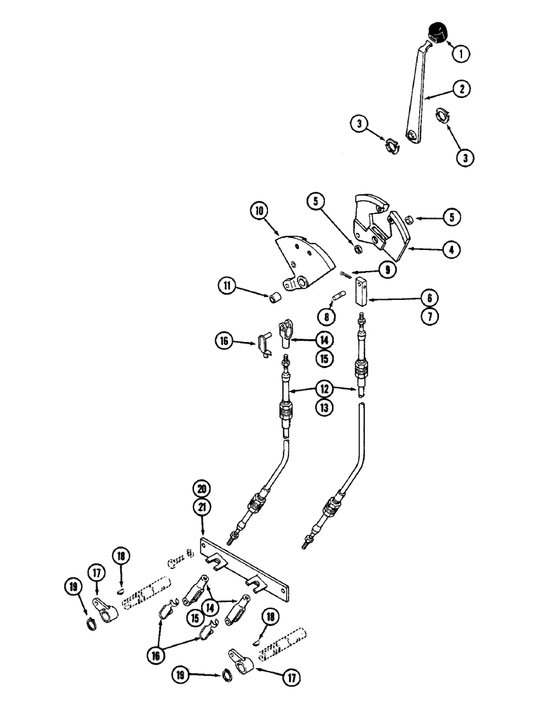 Схема запчастей Case IH 2090 - (6-248) - MECHANICAL SHIFT TRANSMISSION, GEAR SHIFT LINKAGE (06) - POWER TRAIN