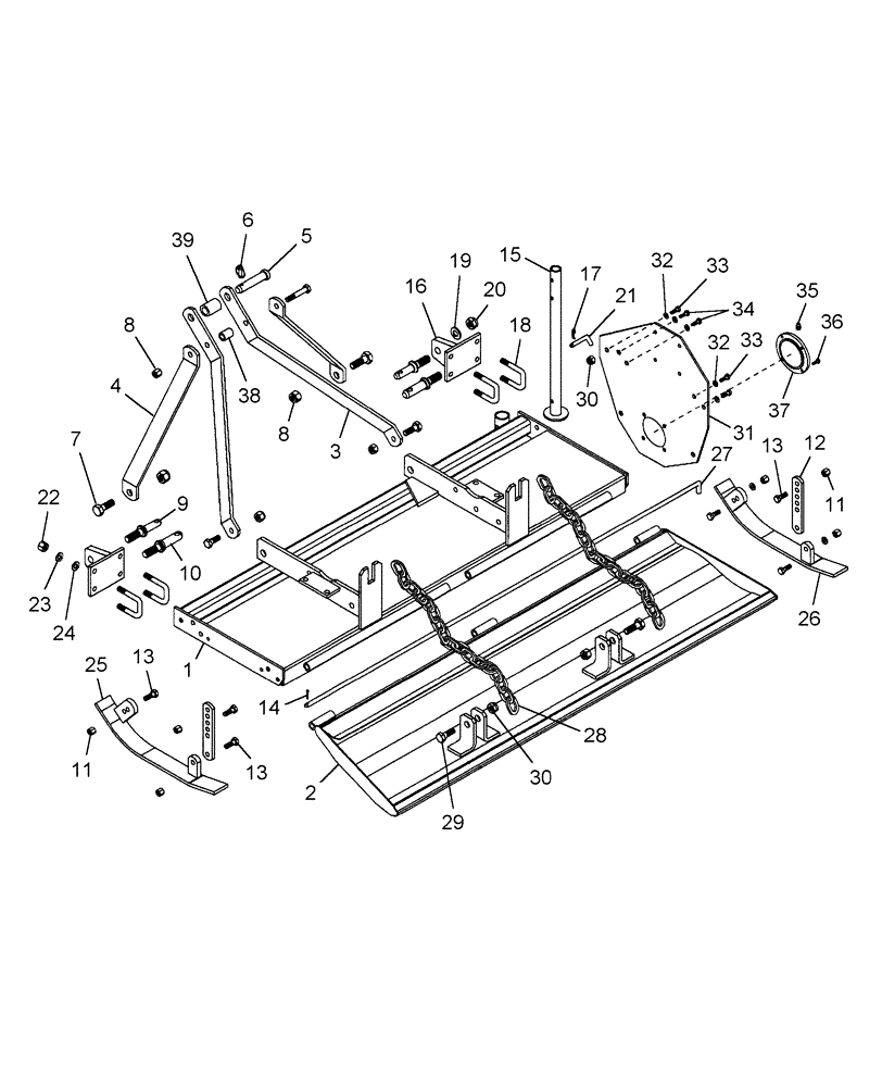 Схема запчастей Case IH TLX172H - (003) - FRAME 