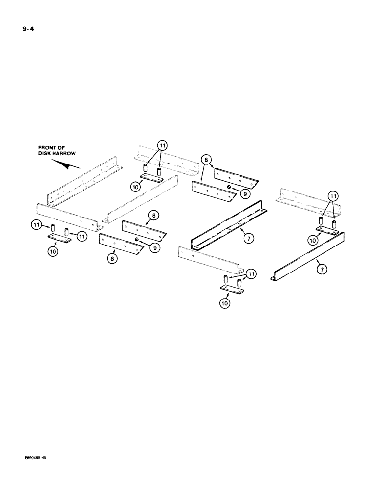 Схема запчастей Case IH 122 - (9-04) - FRONT AND REAR FRAMES (09) - CHASSIS/ATTACHMENTS