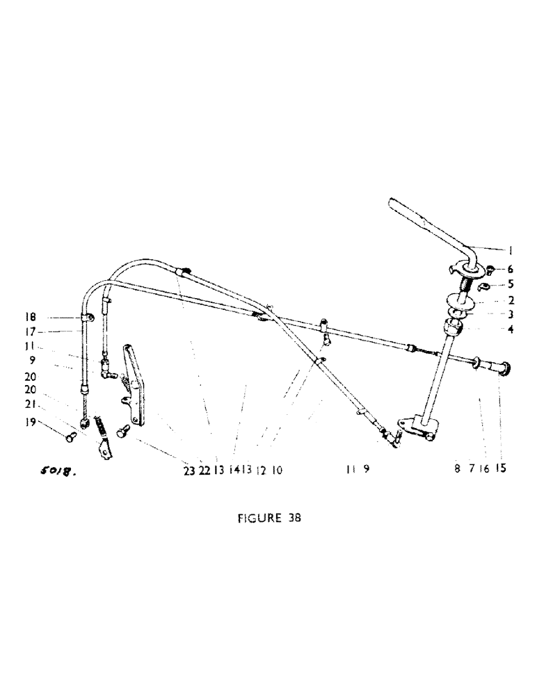 Схема запчастей Case IH 770A - (061) - HAND THROTTLE AND STOP CONTROL Engine Controls & Instruments