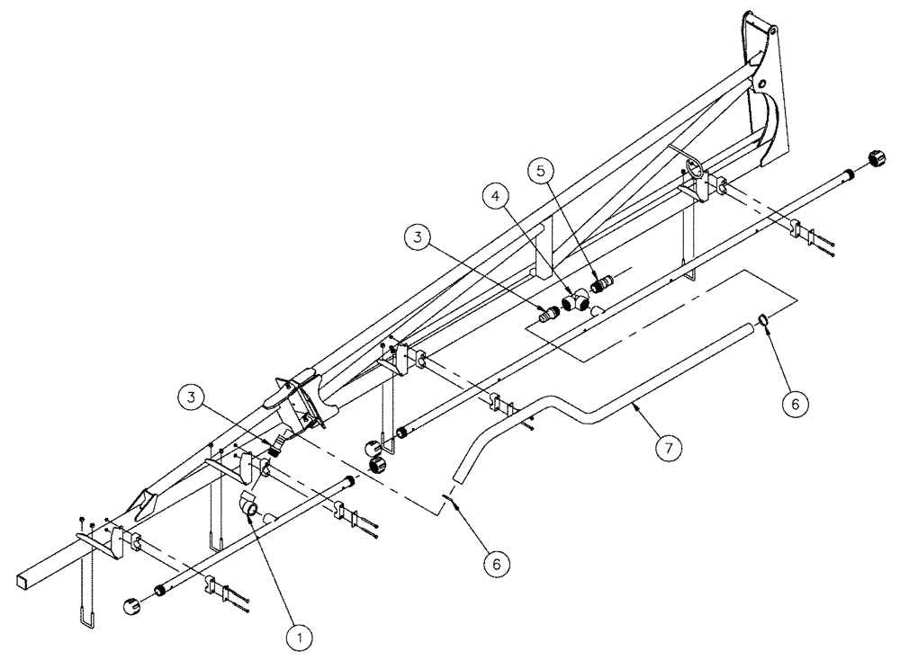 Схема запчастей Case IH SPX4260 - (09-054) - HIGH VOLUME PLUMBING, 90 OUTER Liquid Plumbing