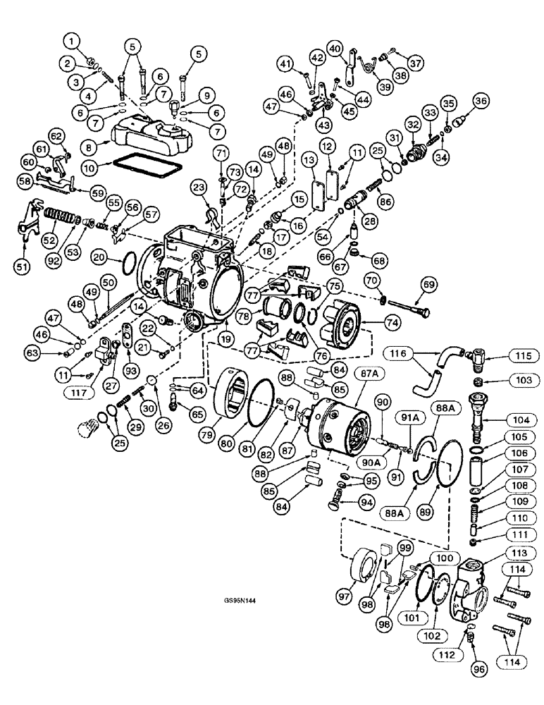 Схема запчастей Case IH DT-429 - (9-28) - FUEL INJECTION PUMP, 4156 TRACTORS 