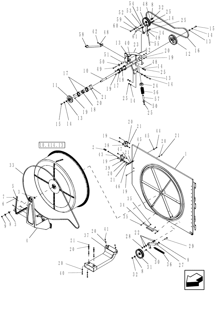 Схема запчастей Case IH 9010 - (10.418.16[01]) - ROTARY SCREEN - 7010 (10) - ENGINE