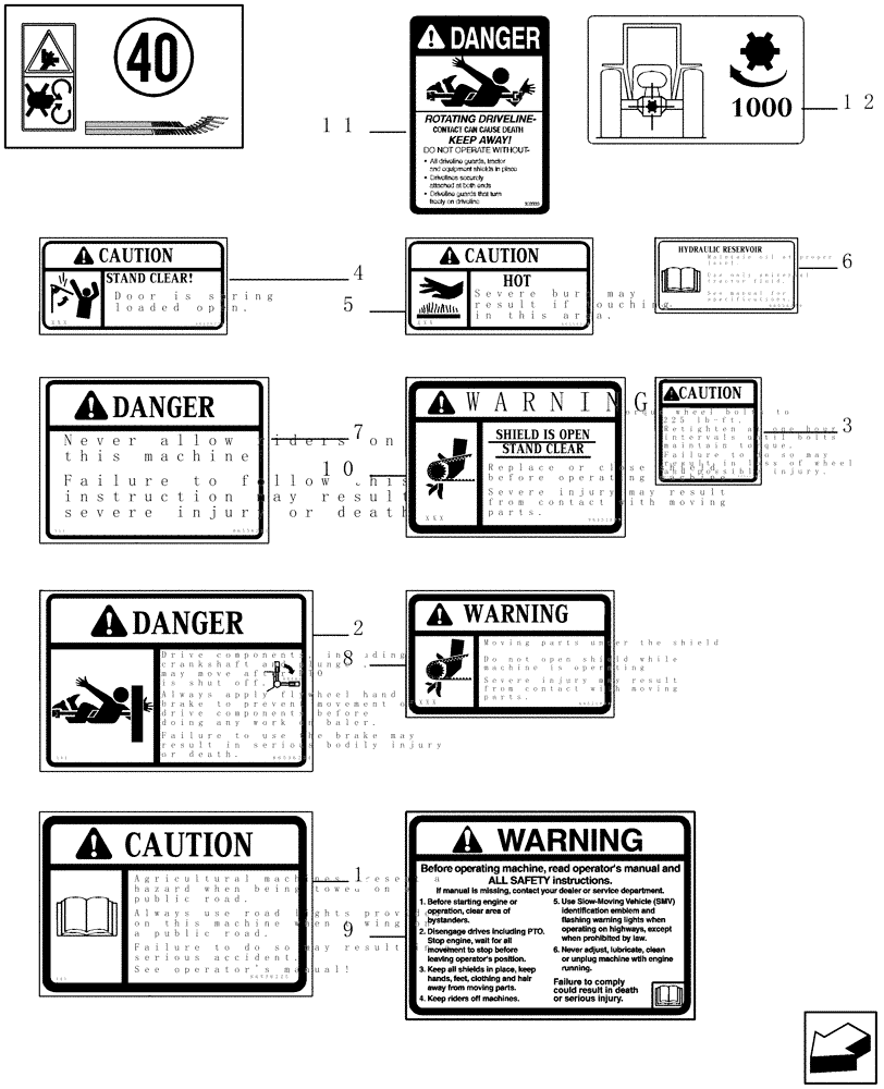 Схема запчастей Case IH LBX331P - (08.103[01]) - DECALS, NA (08) - SHEET METAL/DECALS