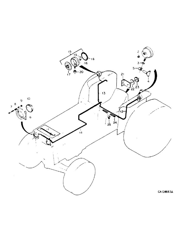 Схема запчастей Case IH 784 - (08-12) - ELECTRICAL, TRACTOR LIGHTING AND CONNECTIONS, TRACTORS WITH CROWN TYPE FENDERS (06) - ELECTRICAL