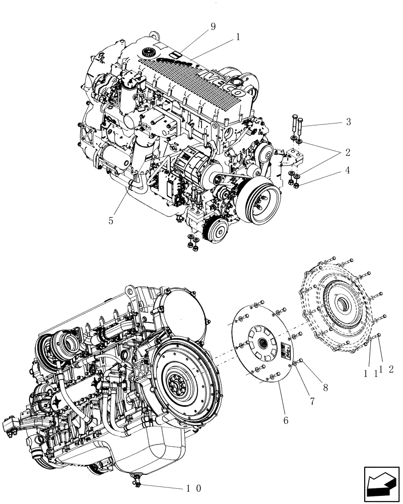 Схема запчастей Case IH 7120 - (10.100.01[01]) - COMPLETE ENGINE - 7120/7120(LA) (10) - ENGINE