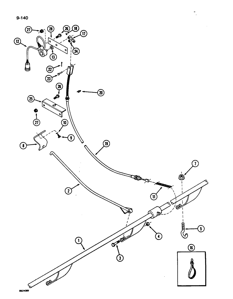 Схема запчастей Case IH 1010 - (9-140) - AUTOMATIC HEADER CONTROL (58) - ATTACHMENTS/HEADERS