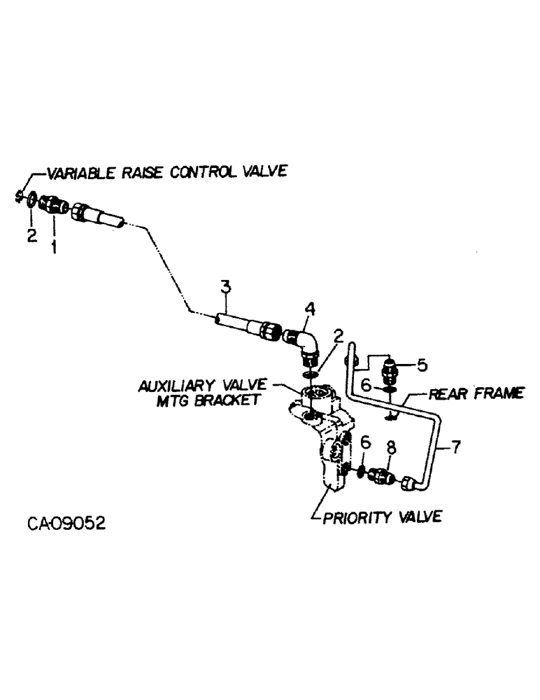 Схема запчастей Case IH 5488 - (10-48) - HYDRAULICS, DRAFT CONTROL SUPPLY AND SIGNAL TUBES (07) - HYDRAULICS