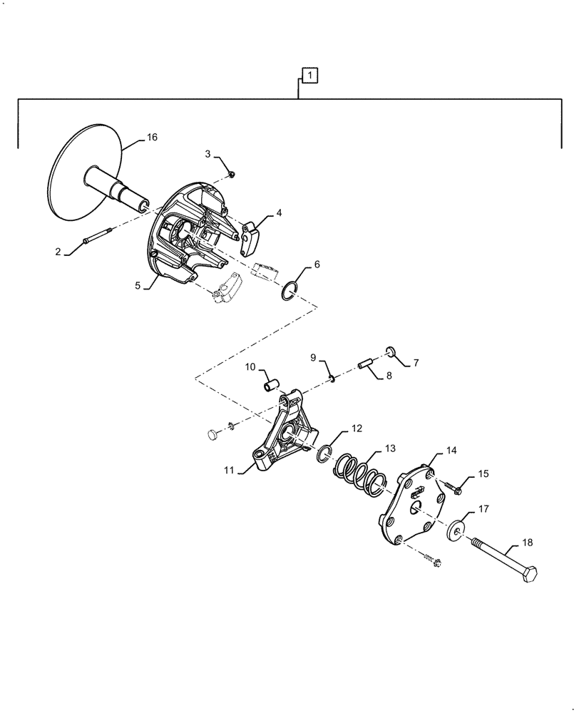 Схема запчастей Case IH SCOUT XL - (18.110.050[02]) - DRIVE CLUTCH & DISC ASSY (AFTER JAN 31 2011) (18) - CLUTCH