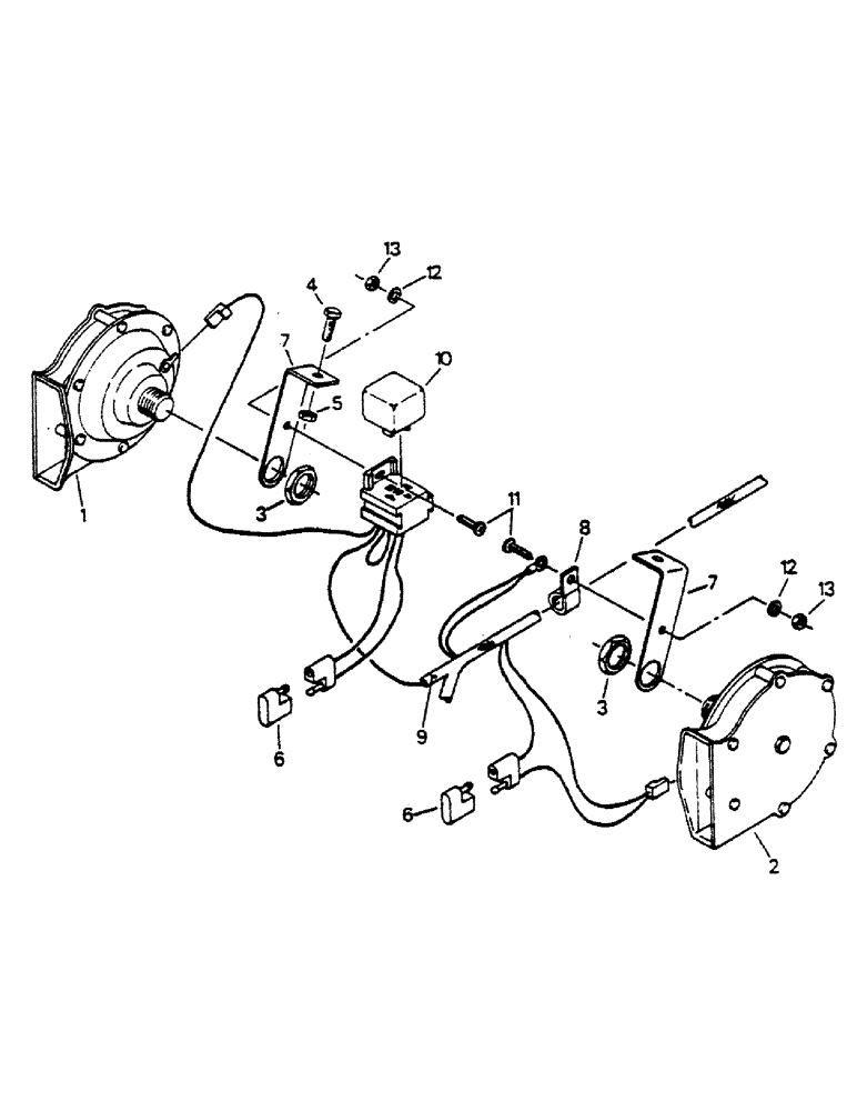 Схема запчастей Case IH 9170 - (02-21) - HORN AND MOUNTING (06) - ELECTRICAL