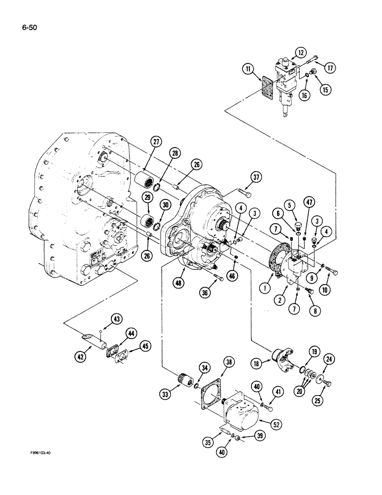 Схема запчастей Case IH 9270 - (6-50) - PTO ASSEMBLY (06) - POWER TRAIN