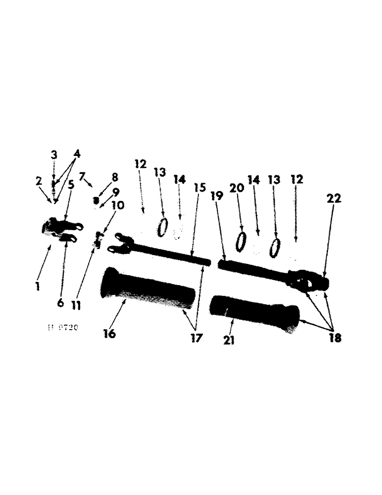 Схема запчастей Case IH 155 - (J-10) - FRONT DRIVE UNIVERSAL ASSEMBLY (1000 RPM) (ROCKWELL-STANDARD 