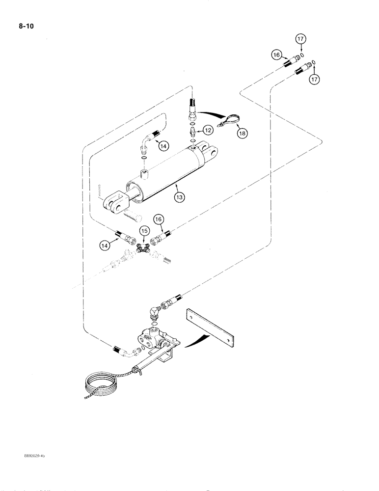Схема запчастей Case IH 475 - (8-10) - TRANSPORT LIFT HYDRAULIC CIRCUIT, DISK HARROWS WITH HYDRAULIC FOLDING WINGS, 1/2 INCH ID HOSES (08) - HYDRAULICS