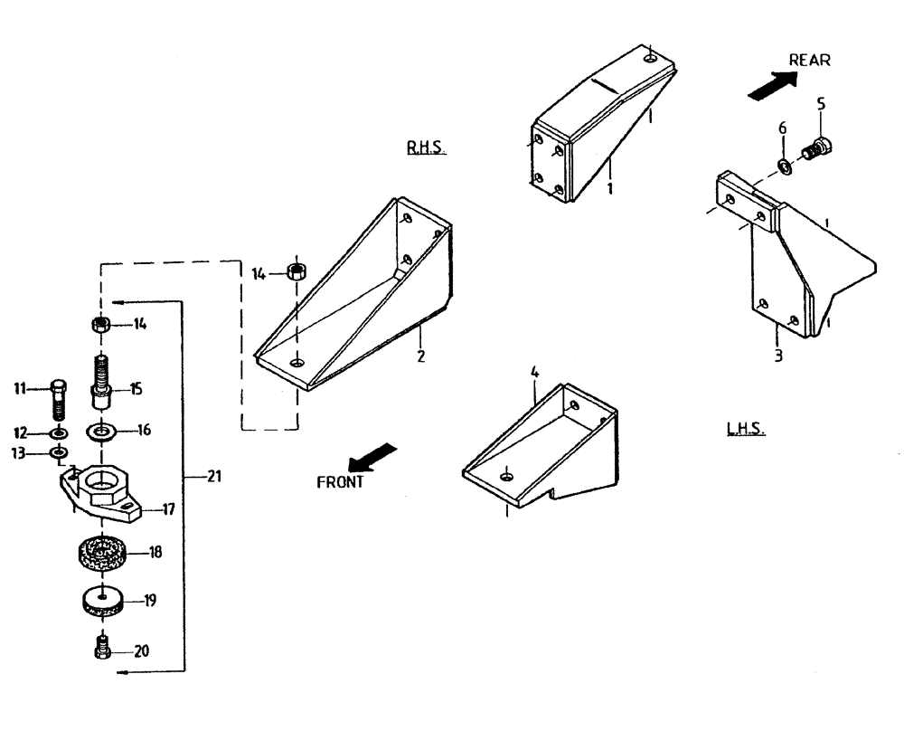 Схема запчастей Case IH 7700 - (C03-65) - ENGINE MOUNTS (108) Engine & Engine Attachments