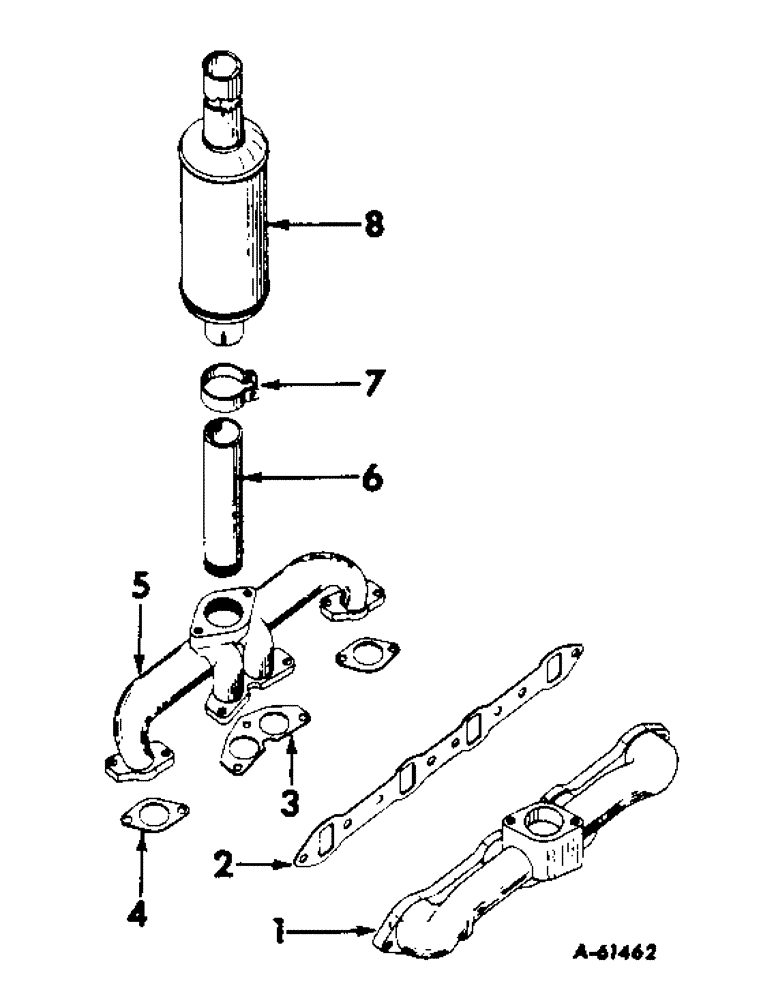 Схема запчастей Case IH 340 - (029) - DIESEL ENGINE, INTAKE MANIFOLD AND VERTICAL EXHAUST SYSTEM (01) - ENGINE