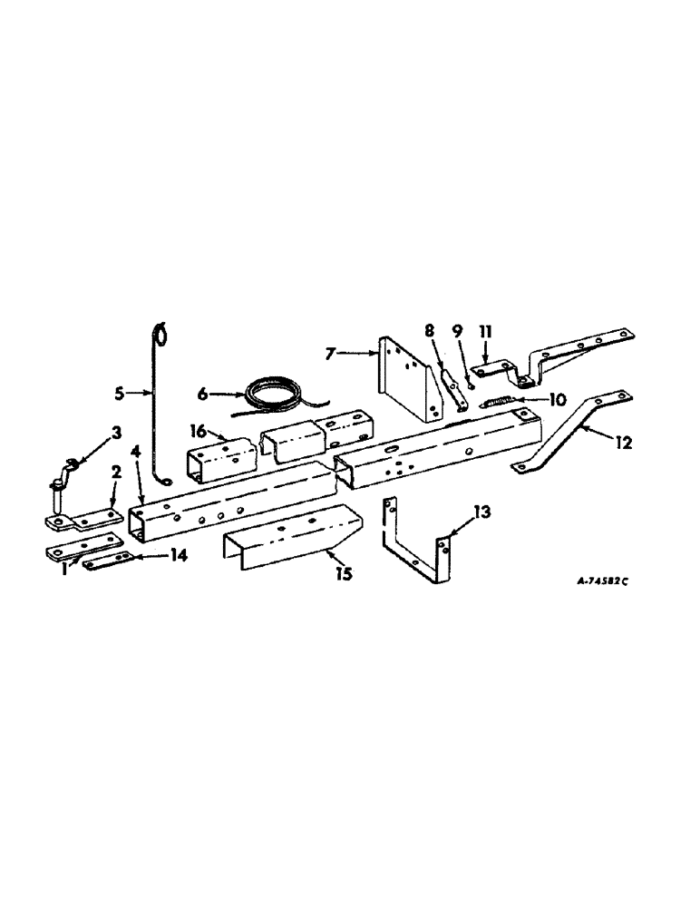 Схема запчастей Case IH 47 - (B-07) - HITCH 