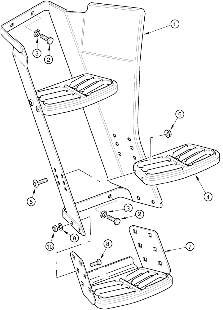 Схема запчастей Case IH MX120 - (09-41) - STEPS (09) - CHASSIS/ATTACHMENTS