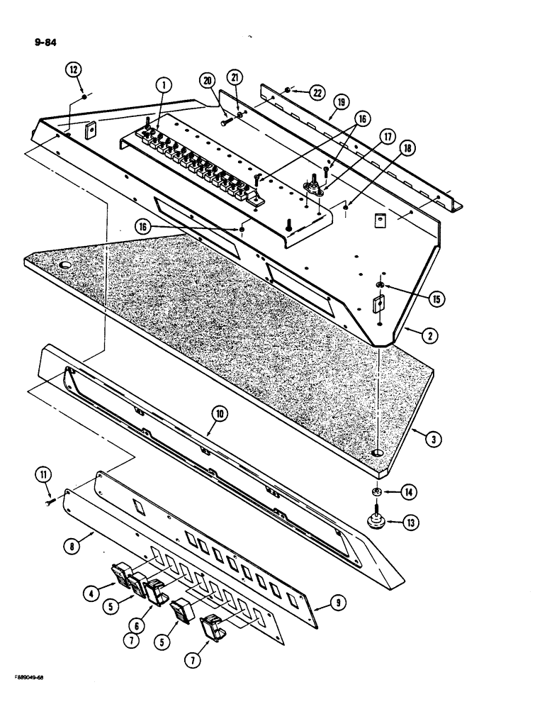 Схема запчастей Case IH 9170 - (9-084) - OVERHEAD DOOR, CAB (09) - CHASSIS/ATTACHMENTS