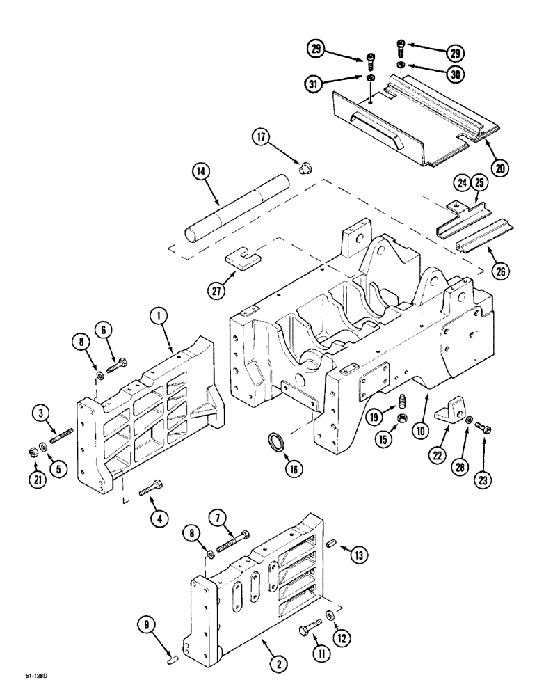 Схема запчастей Case IH 5150 - (9A-2) - FRONT BOLSTER (09) - CHASSIS/ATTACHMENTS
