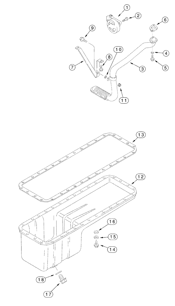 Схема запчастей Case IH FLX3330B - (02-012) - OIL PUMP & OIL PAN (FLX3300B CASE ENGINE) (01) - ENGINE