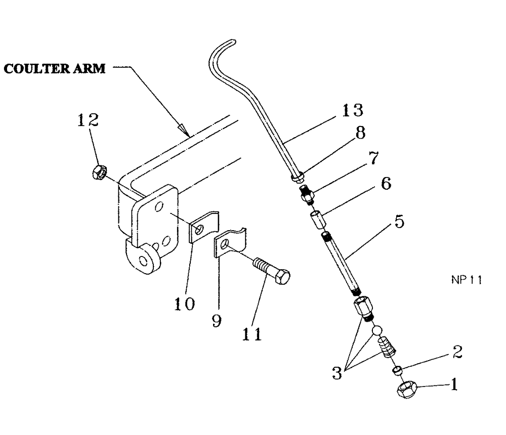 Схема запчастей Case IH NPX5300 - (75.200.20[01]) - COULTER INJECTOR ASSEMBLY 2009 AND PRIOR Invalid section