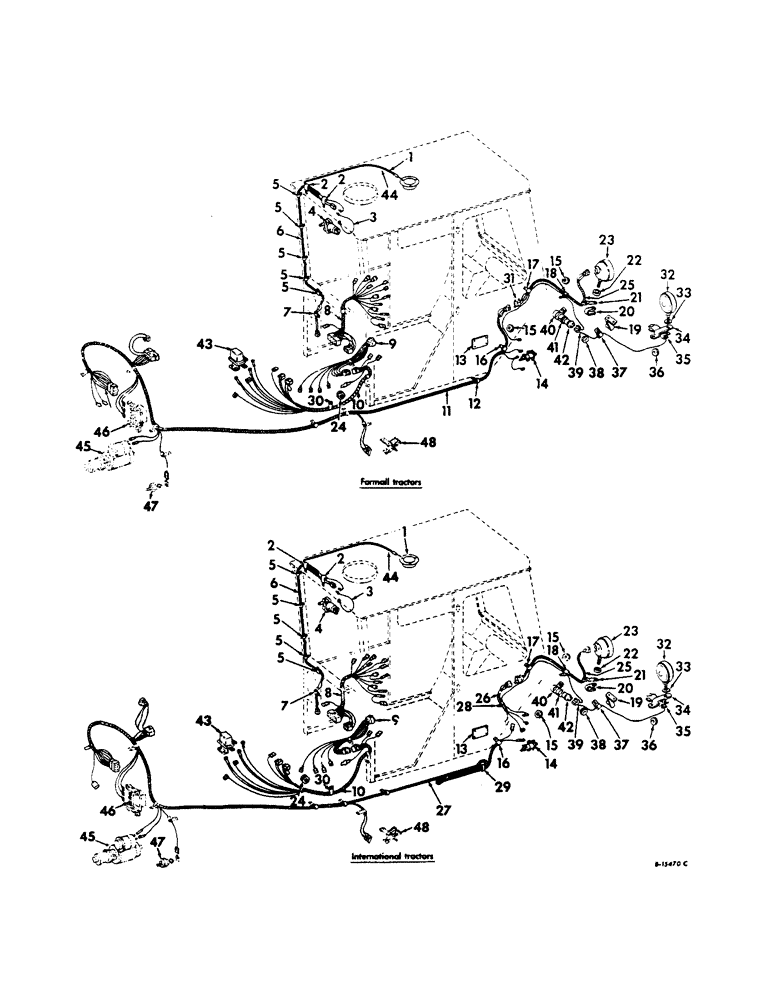 Схема запчастей Case IH 806 - (G-37) - ELECTRICAL SYSTEM, TRACTOR CAB WIRING AND CONNECTIONS (06) - ELECTRICAL SYSTEMS