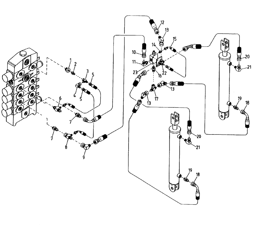 Схема запчастей Case IH AUSTOFT - (B05-09) - HYDRAULIC CIRCUIT (C-FRAME LIFT) Hydraulic Components & Circuits